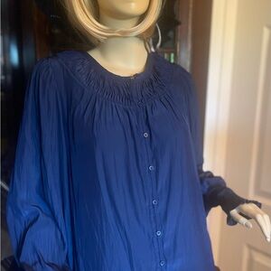 Elegant Blue Women's Blouse